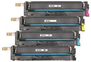 W218X 4 pack New High Yield B/C/Y/M Toner Cartridge With Chip Replace For HP W218X/W2180X/W2181X/W2182X/W2183X, Work With HP Color LaserJet Pro MFP 3210DW, MFP 3301cdw, MFP 3301fdw, MFP 3301sdw