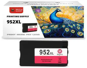 952 XL Ink Cartridge Compatible for HP 952XL, Work with HP Officejet Pro 7720 7730 7740 8200 8210 8216 8218 8700 8702 8710 8714 8715 8716 8717 8718 8720 8724 8725 8726 More, Single Pack Magenta