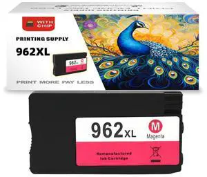 962 XL Magenta Ink Cartridge Compatible for HP 962XL Fits for HP Officejet Pro 9010 9012 9012e 9014 9014e 9015 9015e 9016 9018 9018e 9019 9019e 9020 9020e 9022 9025 9026 9027 9028 9029