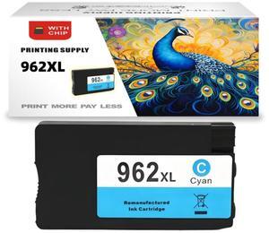 962 XL Ink Cartridge Compatible for HP 962XL,  Fits for HP Officejet Pro 9010 9012 9012e 9014 9014e 9015 9015e 9016 9018 9018e 9019 9019e 9020 9020e 9022 9025 9026 9027 9028 9029 More,Single Pack Cyan
