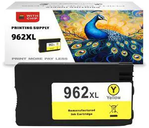 New High Yield 962 XL Yellow Ink Cartridge Compatible for HP 962XL,  Fits for HP Officejet Pro 9010 9012 9012e 9014 9014e 9015 9015e 9016 9018 9018e 9019 9019e 9020 9020e 9022 9025 9026 9027 9028