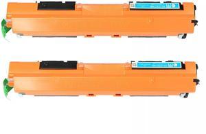 126A Cyan 2-Pack Toner Cartridge Compatible for HP 126A CE310A CE311A LaserJet Pro 500 MFP M521dn for Color Laserjet Pro MFP M175nw CP1025nw M275 M275NW Printer