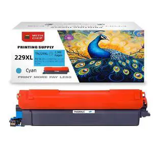 TN229XL Cyan Toner Cartridge Compatible for Brother TN229 XL, Fits for Brother HL-L3220 HL-L3280cdw HL-L3295cdw HL-L3300cdw HL-L8245cdw MFC-L3720cdw MFC-L3765cdw MFC-L3780cdw MFC-L8395cdw With Chip