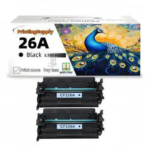 2 Pack New Compatible Toner Cartridge For HP CF226A 26A For Use With HP LaserJet Pro M402n M402dn M402dw M402d MFP M426fdw M426fdn M426dw