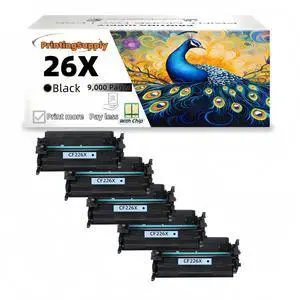 5 Pack High-Yield Compatible Toner Cartridge For HP CF226X 26X For Use With HP LaserJet Pro M402n M402dn M402dw M402d MFP M426fdw M426fdn M426dw