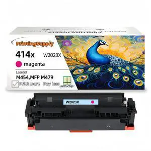 1 Pack High-Yield New Magenta Toner Cartridge With Chip for HP 414X W2023X, For HP Color LaserJet Pro M454dn, M454dw, M479fdn, M479dw, M479fdw, M455dn, M480f.