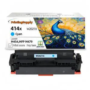 1 Pack High-Yield New Cyan Toner Cartridge With Chip for HP 414X W2021X, For HP Color LaserJet Pro M454dn, M454dw, M479fdn, M479dw, M479fdw, M455dn, M480f.
