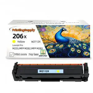 New High-Yield Yellow Toner Cartridge With Chip For HP 206X W2112X Compatible Compatible With HP Color LaserJet Pro M255dw M255nw MFP M282nw 283fdn 283cdw 283fd