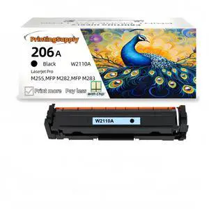 New Black Toner Cartridge With Chip For HP 206A W2110A Compatible For Use With HP Color LaserJet Pro M255dw M255nw MFP M282nw 283fdn 283cdw 283fd
