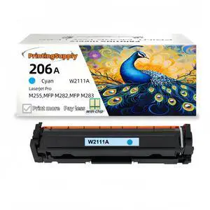 New Cyan Toner Cartridge With Chip Compatible With HP 206A W2111A For Use With HP Color LaserJet Pro M255dw M255nw MFP M282nw 283fdn 283cdw 283fd