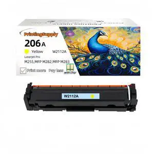 New Yellow Toner cartridge With Chip For HP 206A W2112A Compatible For Use With HP Color LaserJet Pro M255dw M255nw MFP M282nw 283fdn 283cdw 283fd