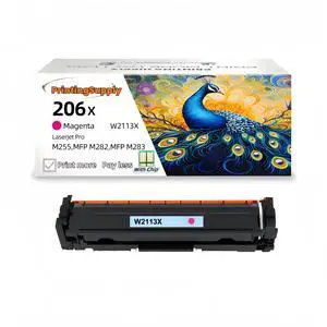 New High-Yield Magenta Toner Cartridge With Chip For HP 206X W2113X Compatible For Use With HP Color LaserJet Pro M255dw M255nw MFP M282nw 283fdn 283cdw 283fd