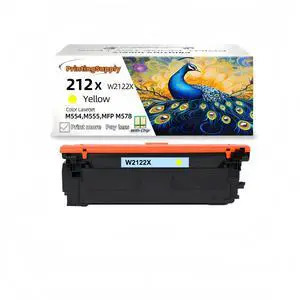 High-Yield Yellow Toner Cartridge (WITH CHIP) Compatible With HP W2122X (212X) For Use With HP Color LaserJet Enterprise M578c, M578z, M554dn, M555dn, M555x, M578dn, M578f