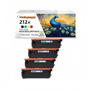 212A BKCMY 4 Pack Compatible Toner Cartridge Compatible for HP 212A W2120A W2121A W2122A W2123A for HP M578c M578z  M554dn M555dn M555x M578dn M578f