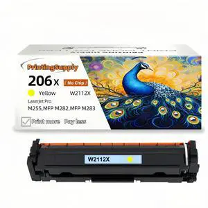 New High-Yield Yellow Toner Cartridge (No Chip Included) For HP 206X W2112X Compatible For Use With HP Color LaserJet Pro M255dw M255nw MFP M282nw 283fdn 283cdw 283fd