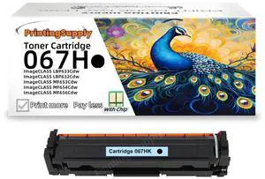 1 Pack 067H High-Yield Black Toner Cartridge with Chip Compatible for Canon 067H - Fits imageCLASS LBP633Cdw LBP632Cdw MF653Cdw MF654Cdw MF656Cdw
