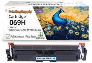 1 Pack 069H Cyan Toner Cartridge With Chip Compatible for Canon 069H  imageCLASS MF752Cdw imageCLASS MF753Cdw MF751Cdw MF756Cx LBP673Cdw LBP674Cx  LBP674Cdw