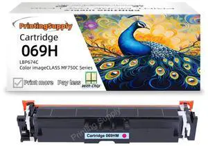 1 Pack 069H Magenta Toner Cartridge With Chip Compatible for Canon 069H  imageCLASS MF752Cdw imageCLASS MF753Cdw MF751Cdw MF756Cx LBP673Cdw LBP674Cx  LBP674Cdw