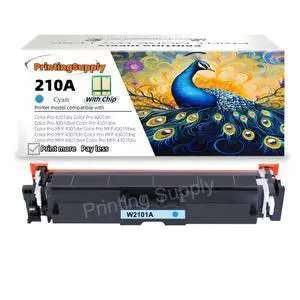 New Cyan Toner Cartridge With Chip For HP 210A W2101A Compatible For Use With HP Color LaserJet Pro 4201dn 4201dw 4301fdn 4301fdw