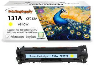New Yellow Toner Cartridge For HP 131A CF212A Compatible with HP LaserJet Pro 200 color M251n M251nw MFP M276n MFP M276nw imageClass MF8280Cw