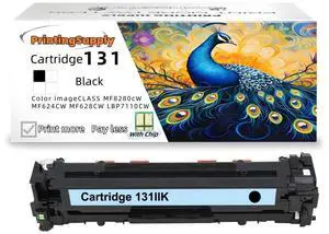 131 Black Toner Cartridge Compatible For Canon 131 / 6273B001AA Work with Canon ImageClass LBP-7100CN LBP-7110CW MF8280 MF8230CN MF8280CW MF624Cw MF628Cw