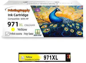 1 Pack 971XL Yellow Ink Cartridge Replacement for HP 971 XL Ink Tank for Officejet Pro X451dw X451dn X476dw X476dn X576dw X551dw Printers Ink