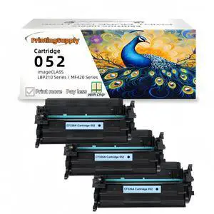 3 Pack 052 High-Quality Black Toner Cartridge for Canon 052 - Fits Canon LBP-212dw 214dw 215dw 215x MF424dw MF426dw