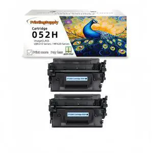 2 Pack 052H Black High-Yield Compatible Toner Cartridge For Canon 052H For Use With Canon imageCLASS LBP214dw LBP215dw MF424dw MF426dw MF429dw