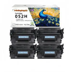 4 Pack 052H Black High-Yield Compatible Toner Cartridge For Canon 052H For Use With Canon imageCLASS LBP214dw LBP215dw MF424dw MF426dw MF429dw