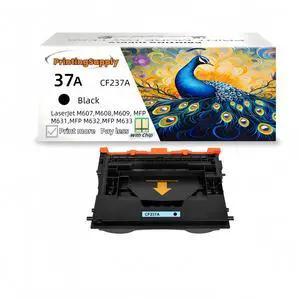 1 Pack 37A CF237A Black Toner Cartridge Compatible for HP 37A Fits for HP LaserJet Enterprise M607n M607dn M608dn For HP LaserJet Enterprise MFP M632h M632fht M631z With Chip