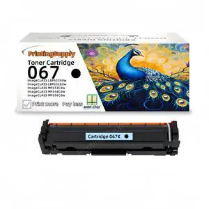 1 Pack 067A Black Toner Cartridge (with Chip) - for Canon 067 Fits imageclass LBP630C, MF650C series MF656Cdw LBP632Cdw  MF653Cdw  LBP633Cdw  MF654Cdw  MF650  LBP630