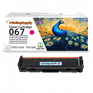 1 Pack 067A Magenta Toner Cartridge (with Chip) - for Canon 067 Fits imageclass LBP630C, MF650C series MF656Cdw LBP632Cdw MF653Cdw LBP633Cdw MF654Cdw MF650 LBP630 1 Pack 067A Magenta Toner Cartridge (with Chip) - for Canon 067 Fits imageclass LBP630C, MF650C series MF656Cdw LBP632Cdw MF653Cdw LBP633Cdw MF654Cdw MF650 LBP630