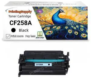 1 Pack 58A Toner Cartridges with Chip Compatible for HP 58A CF258A 58X CF258X Laserjet M428fdw M404 M404n M404dn M404dw M406dn MFP M428fdn M428dw M428 M430f Printer (Black)