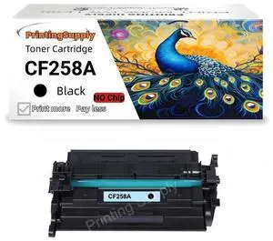 1 Pack 58A Toner Cartridges No Chip Compatible for HP 58A CF258A 58X CF258X Laserjet M428fdw M404 M404n M404dn M404dw M406dn MFP M428fdn M428dw M428 M430f Printer (Black)