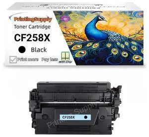 1 Pack 58X Toner Cartridges With Chip Compatible for HP 58X CF258X 58A CF258A Laserjet M428fdw M404 M404n M404dn M404dw M406dn MFP M428fdn M428dw M428 M430f Printer (Black)