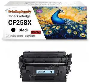 1 Pack 58X Toner Cartridges No Chip Compatible for HP 58X CF258X 58A CF258A Laserjet M428fdw M404 M404n M404dn M404dw M406dn MFP M428fdn M428dw M428 M430f Printer (Black)