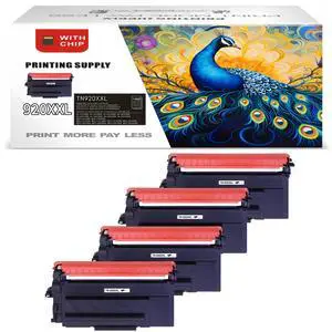 4 PK Compatible TN920XXL Black Toner Cartridge for Brother TN920 TN920XL TN920XXL TN920UXXL HL-L6210DW HL-L6210DWT HL-L5210DN HL-L5210DW HL-L5210DWT with Chip 4 PK Compatible TN920XXL Black Toner Cartridge for Brother TN920 TN920XL TN920XXL TN920UXXL HL-L6210DW HL-L6210DWT HL-L5210DN HL-L5210DW HL-L5210DWT with Chip