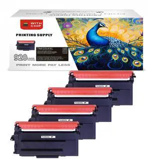 4 Pack TN920UXXL Black Toner Cartridge Compatible for Brother TN920 TN920XL TN920XXL TN920 UXXL, Fits for Brother HL-L6210DW HL-L6210DWT HL-L5210DN HL-L5210DW HL-L5210DWT With Chip 4 Pack TN920UXXL Black Toner Cartridge Compatible for Brother TN920 TN920XL TN920XXL TN920 UXXL, Fits for Brother HL-L6210DW HL-L6210DWT HL-L5210DN HL-L5210DW HL-L5210DWT With Chip