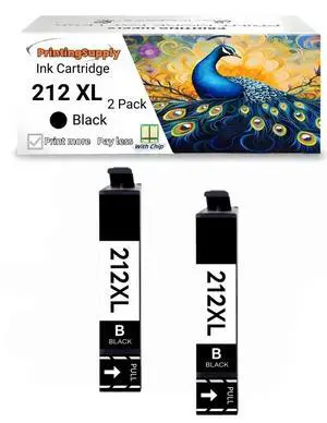 212XL T212XL High Yield Ink Cartridge Compatible for Epson Expression Home XP-2100 XP-3100 XP-3105 XP-4100 XP-4105 WorkForce WF-2810 WF-2830 WF-2850 2 Pack Black 212XL T212XL High Yield Ink Cartridge Compatible for Epson Expression Home XP-2100 XP-3100 XP-3105 XP-4100 XP-4105 WorkForce WF-2810 WF-2830 WF-2850 2 Pack Black