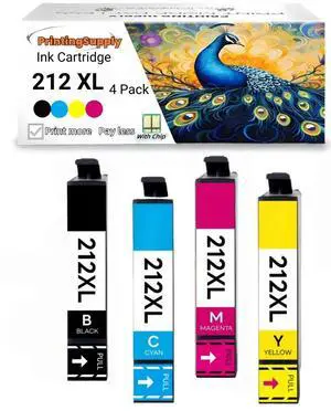 212XL T212XL High Yield Ink Cartridge Compatible for Epson Expression Home XP-2100 XP-3100 XP-3105 XP-4100 XP-4105 WorkForce WF-2810 WF-2830 WF-2850 4 Pack 212XL BKCMY 212XL T212XL High Yield Ink Cartridge Compatible for Epson Expression Home XP-2100 XP-3100 XP-3105 XP-4100 XP-4105 WorkForce WF-2810 WF-2830 WF-2850 4 Pack 212XL BKCMY