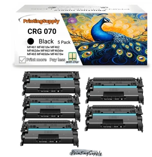 070 Toner Cartridge Compatible for Canon 070 CRG070 CRG-070 Cartridge 070 ImageCLASS/i-SENSYS MF469dw MF467dw MF465dw MF462dw LBP122dw LBP244dw LBP247dw LBP246dw 5 Pack With Chip 3,000 Pages 070 Toner Cartridge Compatible for Canon 070 CRG070 CRG-070 Cartridge 070 ImageCLASS/i-SENSYS MF469dw MF467dw MF465dw MF462dw LBP122dw LBP244dw LBP247dw LBP246dw 5 Pack With Chip 3,000 Pages