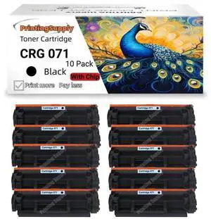 10 Pack 071 Black Toner Cartridge Compatible for Canon 071 CRG 071 CRG-071 Work with Canon ImageClass MF275dw MF274dn MF273dw MF272dw MF271dn LBP122dw LBP121dn 10 Pack 071 Black Toner Cartridge Compatible for Canon 071 CRG 071 CRG-071 Work with Canon ImageClass MF275dw MF274dn MF273dw MF272dw MF271dn LBP122dw LBP121dn