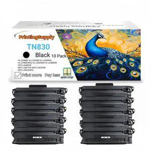 10 Pack TN-830 Black Toner Cartridge Compatible for Brother TN830 Fits for Brother HL-L2400D HL-L2405W HL-L2460DW HL-L2460DWXL HL-L2865DW MFC-L2820DW MFC-L2820DWXL DCP-L2640DW 1,200 Pages 10 Pack TN-830 Black Toner Cartridge Compatible for Brother TN830 Fits for Brother HL-L2400D HL-L2405W HL-L2460DW HL-L2460DWXL HL-L2865DW MFC-L2820DW MFC-L2820DWXL DCP-L2640DW 1,200 Pages