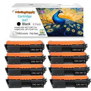 Cartridge 047 Compatible for Canon Cartridge-047 Cartridge 047 CRG-047 Canon imageCLASS MF112 MF113w imageCLASS LBP112 LBP113w With Chip 1,600 Pages 8 Pack Cartridge 047 Compatible for Canon Cartridge-047 Cartridge 047 CRG-047 Canon imageCLASS MF112 MF113w imageCLASS LBP112 LBP113w With Chip 1,600 Pages 8 Pack