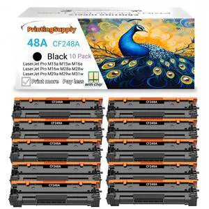 48A CF248A Toner Cartridge Compatible for HP 48A CF248A HP LaserJet Pro M15a M15w LaserJet Pro M16a M16w LaserJet MFP M28a MFP M28w LaserJet MFP M29a MFP M29w M31W 1,000 Pages 10 Pack 48A CF248A Toner Cartridge Compatible for HP 48A CF248A HP LaserJet Pro M15a M15w LaserJet Pro M16a M16w LaserJet MFP M28a MFP M28w LaserJet MFP M29a MFP M29w M31W 1,000 Pages 10 Pack
