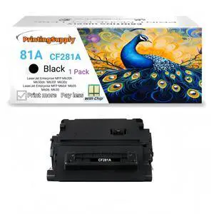 1 Pack 81A CF281A Black Toner Cartridge Compatible for HP 81A, Work with HP LaserJet Enterprise MFP M630h M630dn M630f M630z M604 M605 M606 M630 1 Pack 81A CF281A Black Toner Cartridge Compatible for HP 81A, Work with HP LaserJet Enterprise MFP M630h M630dn M630f M630z M604 M605 M606 M630