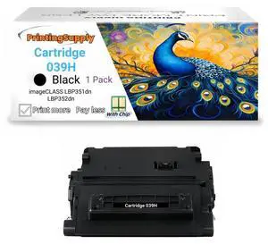 1 Pack CRG 039H Black High Yield Toner Cartridge Compatible for Canon Cartridge 039H, Fits for Canon imageCLASS LBP351 LBP352 Printer 1 Pack CRG 039H Black High Yield Toner Cartridge Compatible for Canon Cartridge 039H, Fits for Canon imageCLASS LBP351 LBP352 Printer