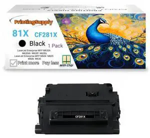 1 Pack 81X CF281X High Yield Black Toner Cartridge Compatible for HP 81X, Work with HP LaserJet Enterprise MFP M630h M630dn M630f M630z M605 M606 M630 1 Pack 81X CF281X High Yield Black Toner Cartridge Compatible for HP 81X, Work with HP LaserJet Enterprise MFP M630h M630dn M630f M630z M605 M606 M630