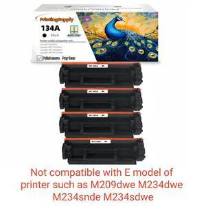 134A W1340A High Yield 4 Pack Black Toner Cartridge With Chip Compatible for HP 134A W1340A 134X W1340X Toner Cartridge Work with HP LaserJet M209dw, MFP M234dw/M234sdn/M234sdw Printer 134A W1340A High Yield 4 Pack Black Toner Cartridge With Chip Compatible for HP 134A W1340A 134X W1340X Toner Cartridge Work with HP LaserJet M209dw, MFP M234dw/M234sdn/M234sdw Printer