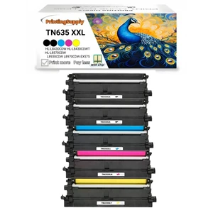 5 Pack TN635XXL Black Toner Cartridge Compatible for Brother TN635XXL Work with Brother HL-L8430CDW HL-L8430CDWT HL-L8570CDW MFC-L8930CDW L8970CDW EX575 5 Pack TN635XXL Black Toner Cartridge Compatible for Brother TN635XXL Work with Brother HL-L8430CDW HL-L8430CDWT HL-L8570CDW MFC-L8930CDW L8970CDW EX575